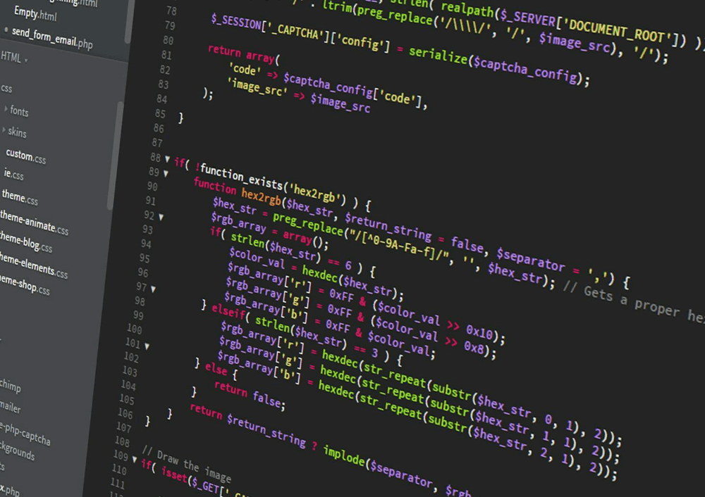web development service header
